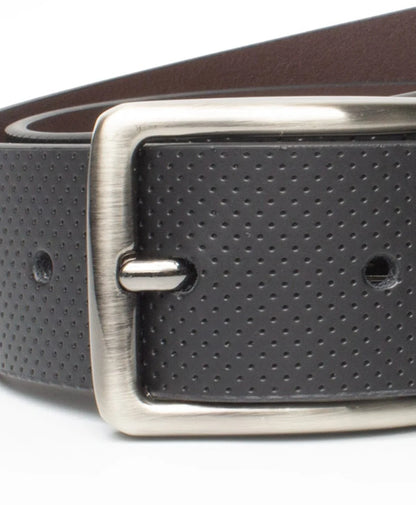 Cinturon Hombre Reversible Cuero Negro Café