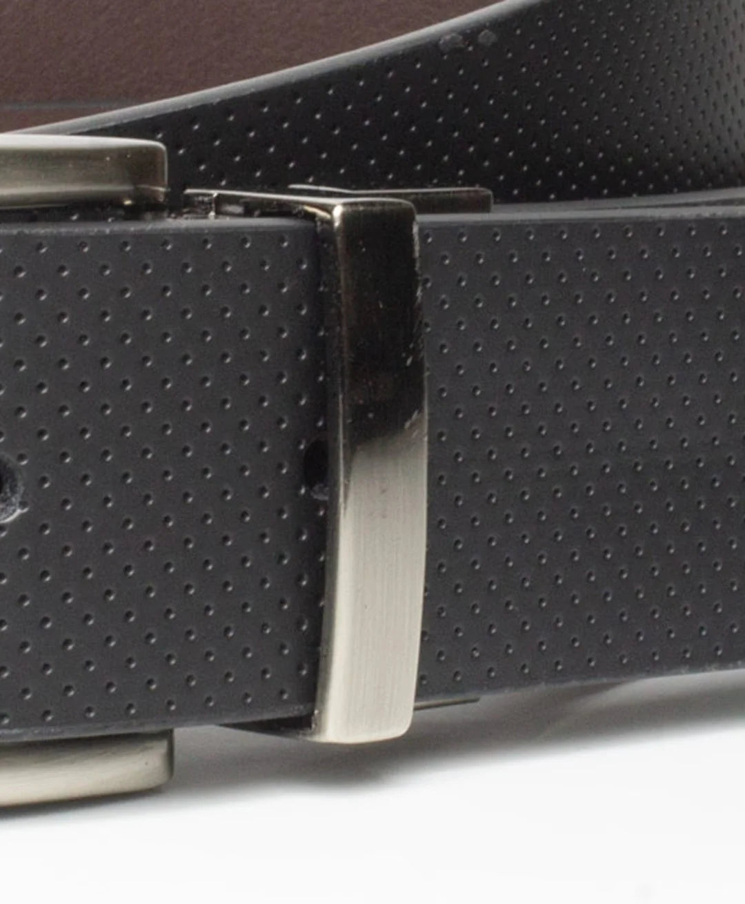 Cinturon Hombre Reversible Cuero Negro Café