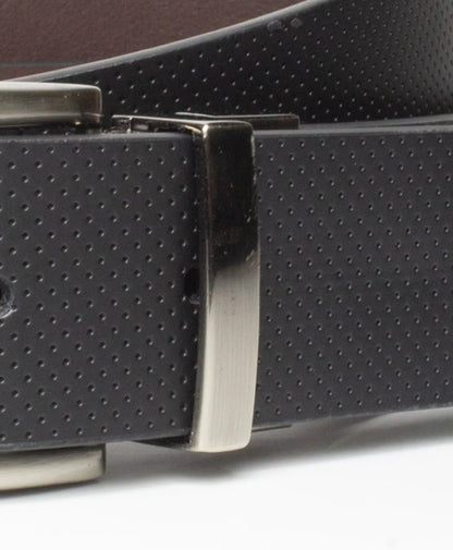 Cinturon Hombre Reversible Cuero Negro Café