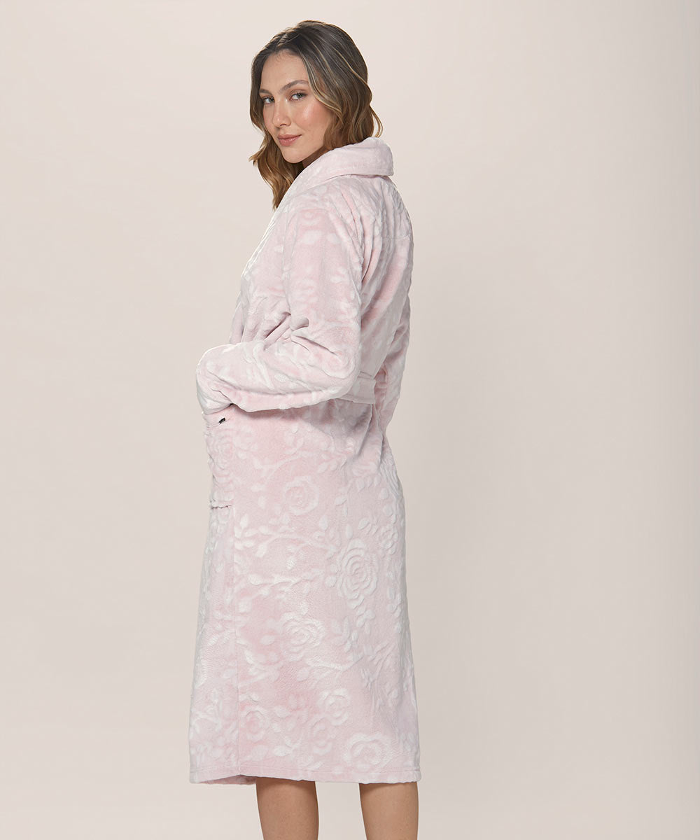 Bata Mujer Polar Fantasia Rosa