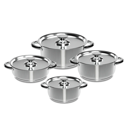 Batería de Cocina Acero Inoxidable  460-8SS 8 Piezas