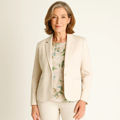 Blazer Mujer Arena de Corte Clásico