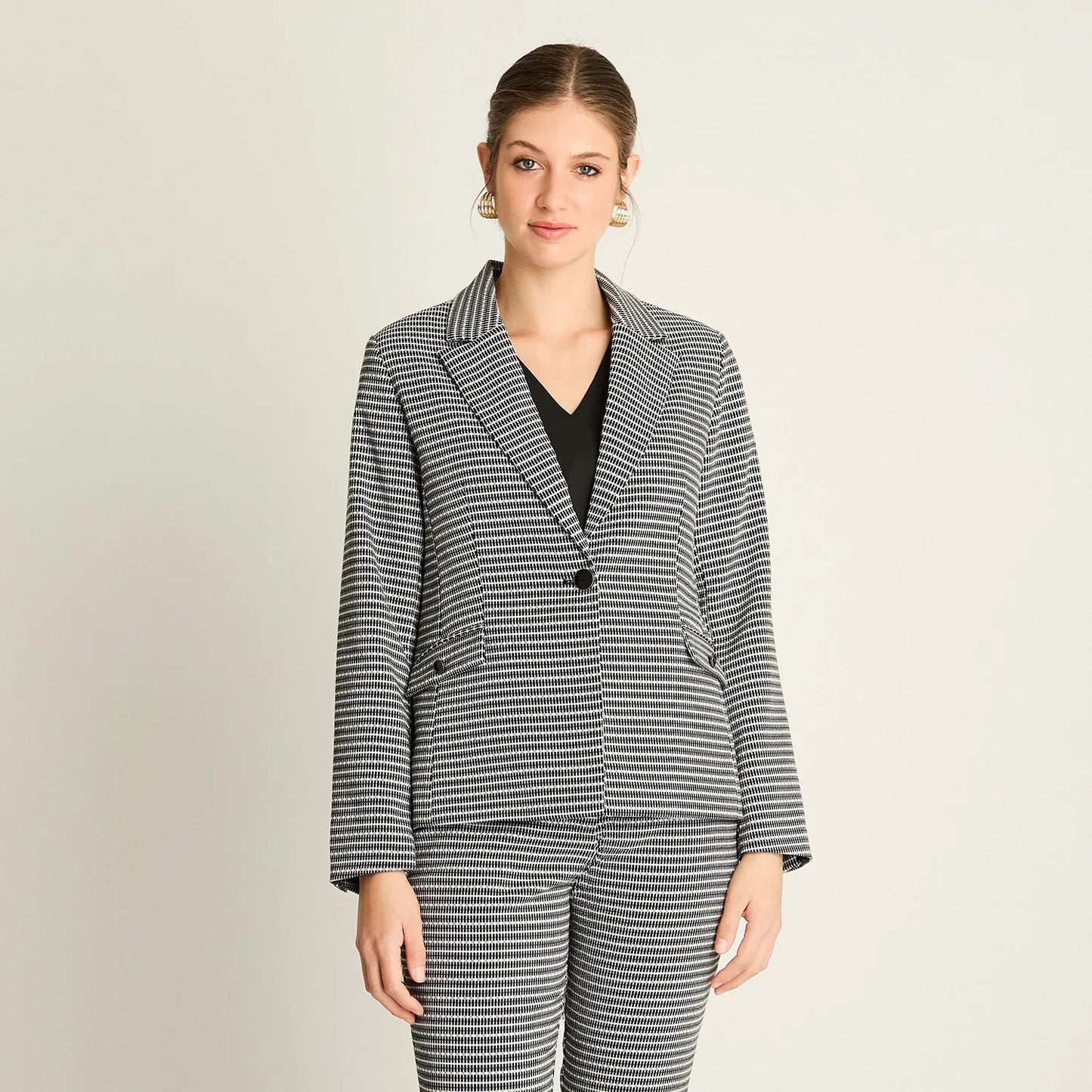 Blazer Mujer Crudo Estampado