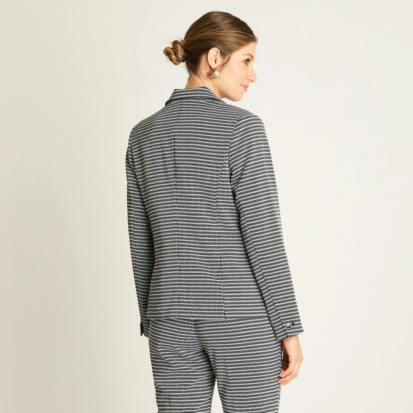Blazer Mujer Crudo Estampado