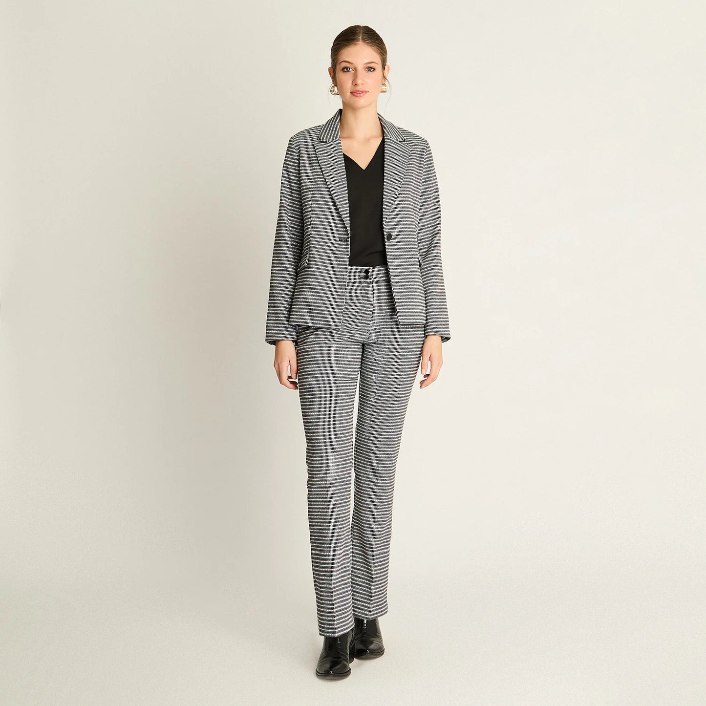 Blazer Mujer Crudo Estampado