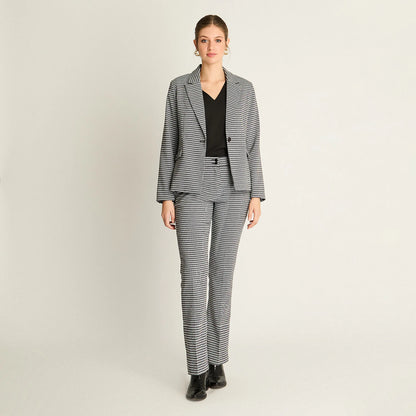 Blazer Mujer Crudo Estampado