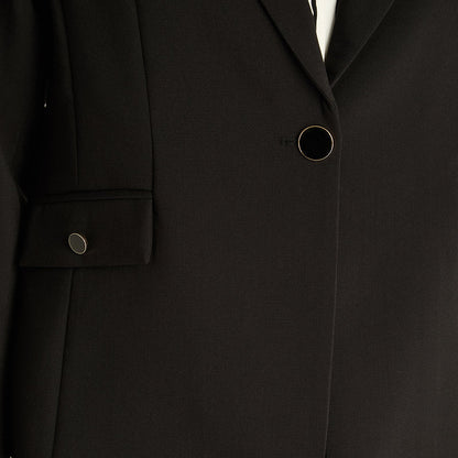 Blazer Mujer Negro Ajustado