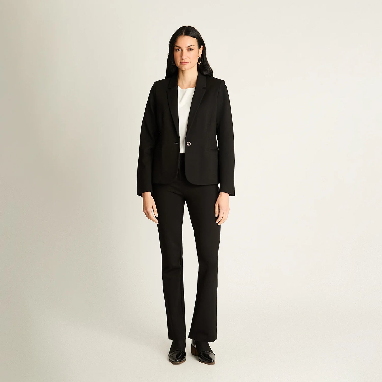 Blazer Mujer Negro con Detalle Animal Print