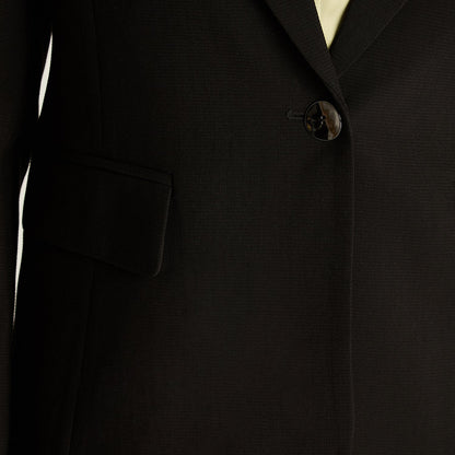 Blazer Mujer Negro con Solapa Clásica