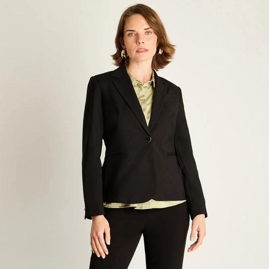 Blazer Mujer Negro de Corte Clásico