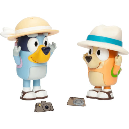 Pack 2 Figuras Personajes Bluey - De Vacaciones