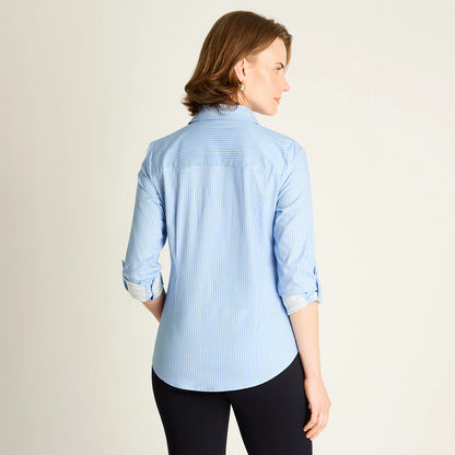 Blusa Mujer Celeste de Algodón