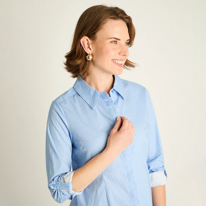 Blusa Mujer Celeste de Algodón