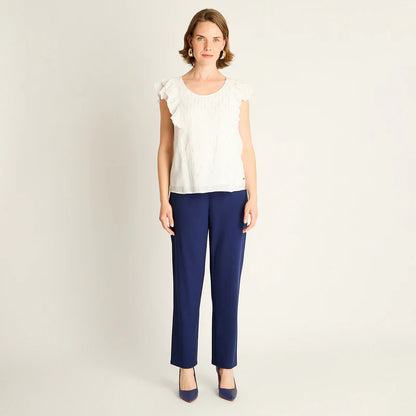 Blusa Mujer Crudo con Volantes