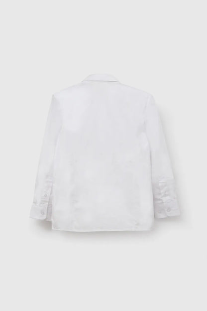 Blusa Escolar Niña Con Botones De Reemplazo Blanca