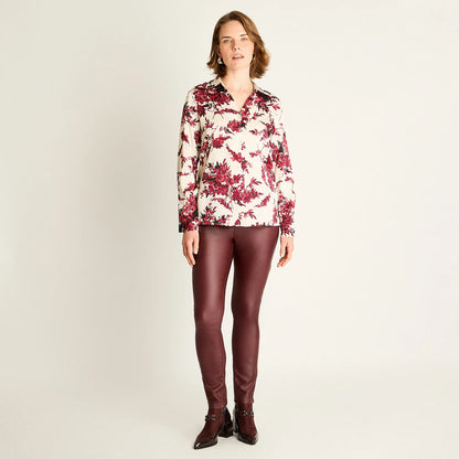 Blusa Mujer Rosada con Estampado Floral