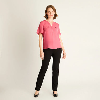 Blusa Mujer Rosado con Bolsillos Frontales