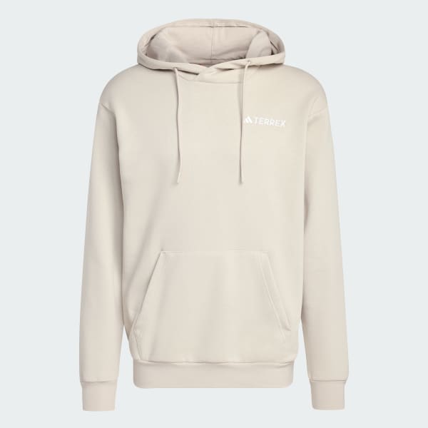 Polerón Buzo Hombre con Capucha Terrex Multi Logo Pequeño Beige
