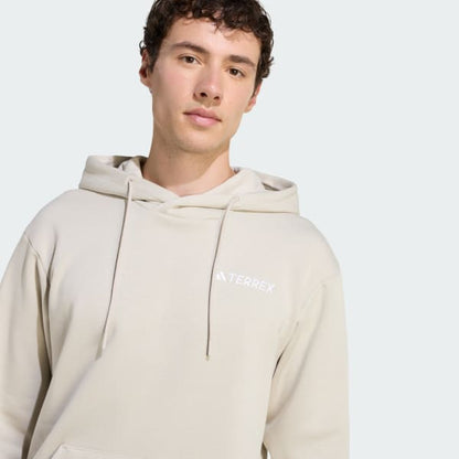 Polerón Buzo Hombre con Capucha Terrex Multi Logo Pequeño Beige