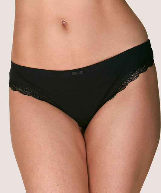 Colaless Mujer Cotton Rib Negro