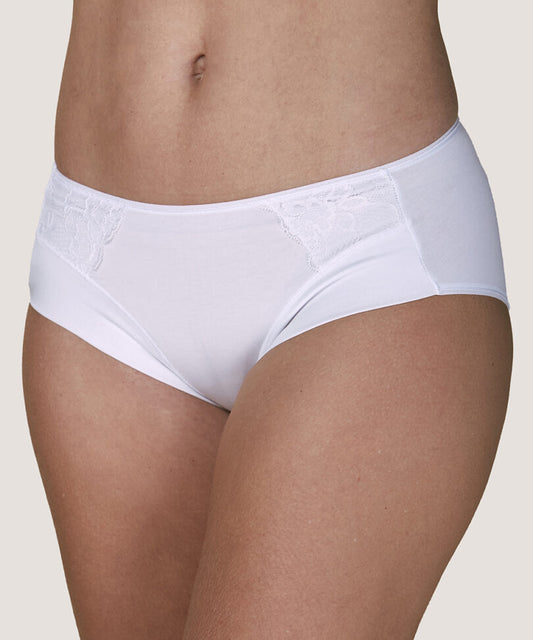 Bikini Mujer Bamboo Y Encaje Blanco
