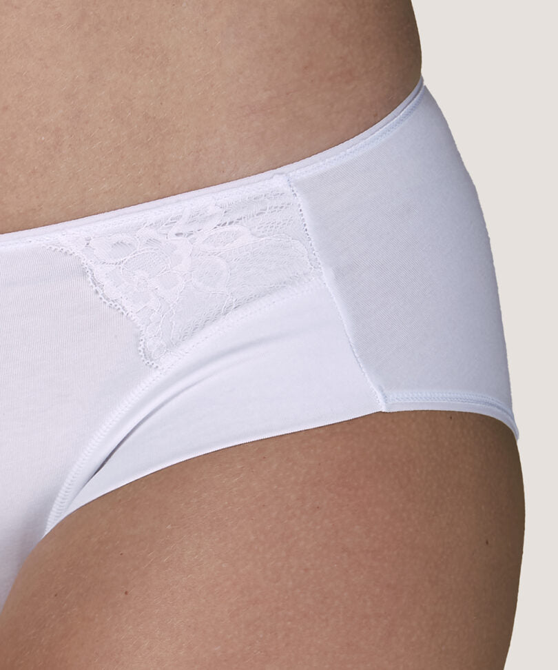 Bikini Mujer Bamboo Y Encaje Blanco