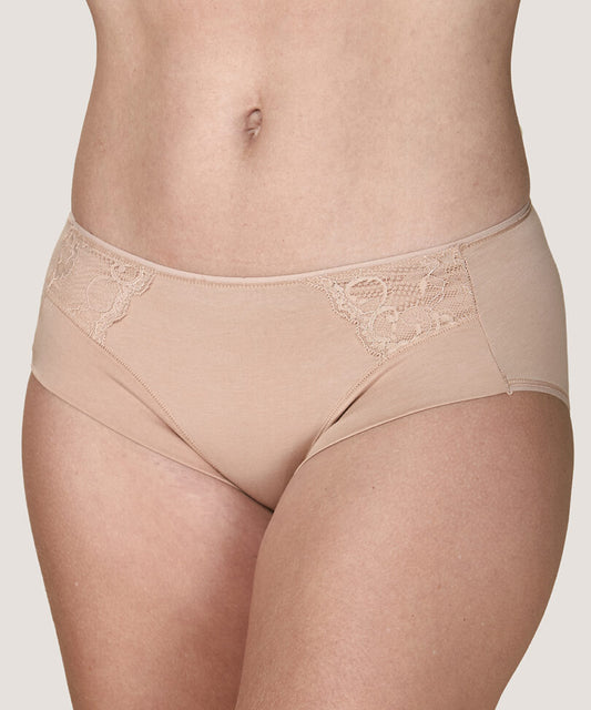 Bikini Mujer Bamboo y Encaje Nude