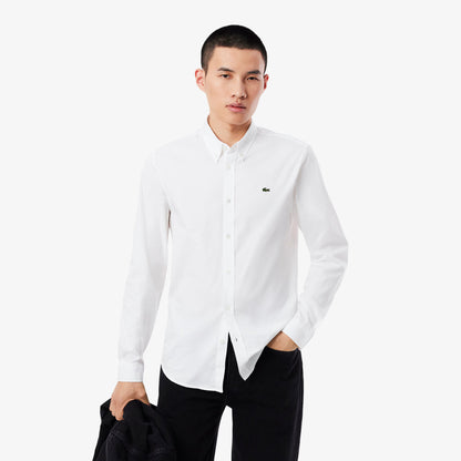 Camisa Hombre algodón Slim Blanca