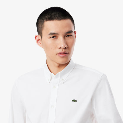 Camisa Hombre algodón Slim Blanca
