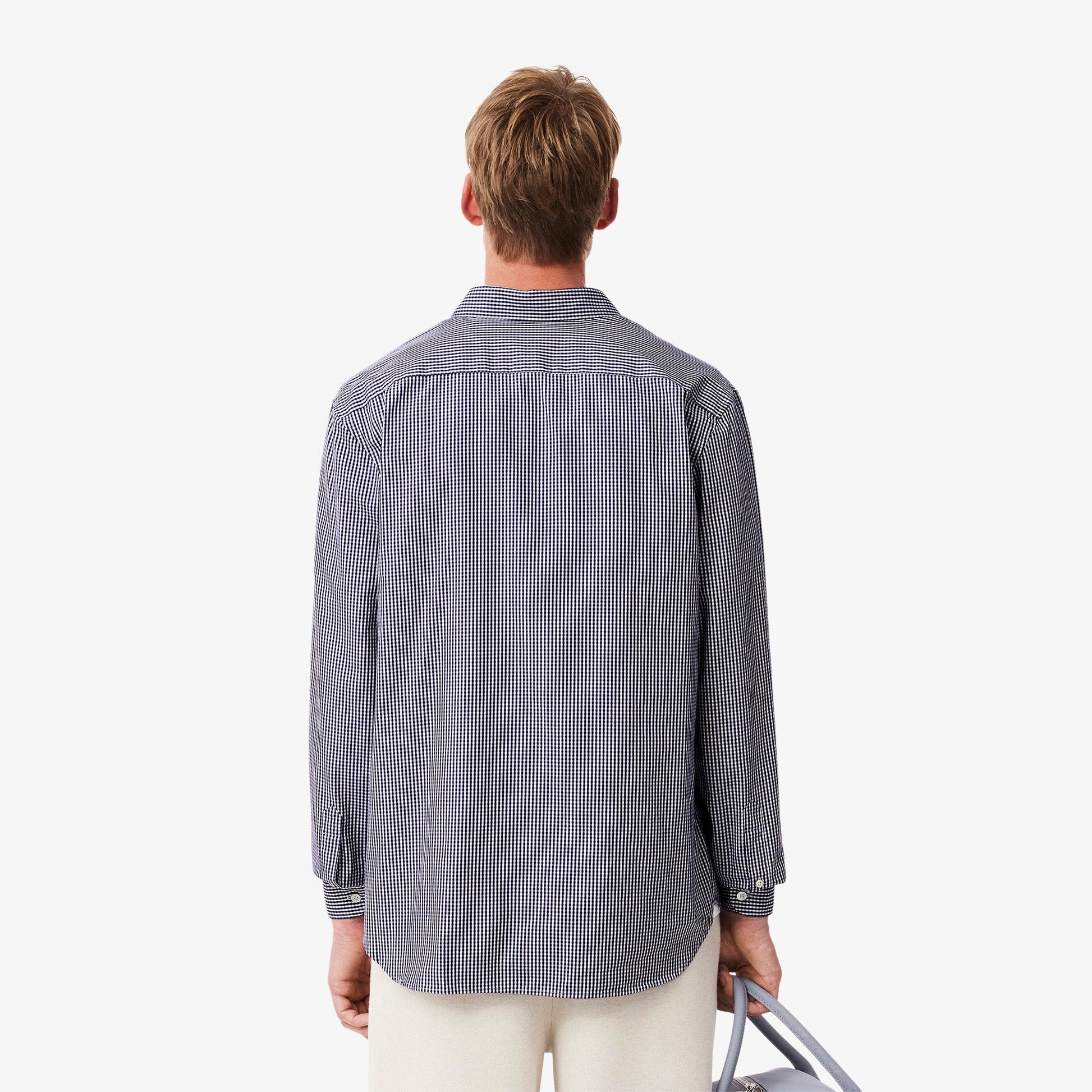 camisa-hombre-de-algodón-a-cuadros-de-corte-regular-blanco/navy