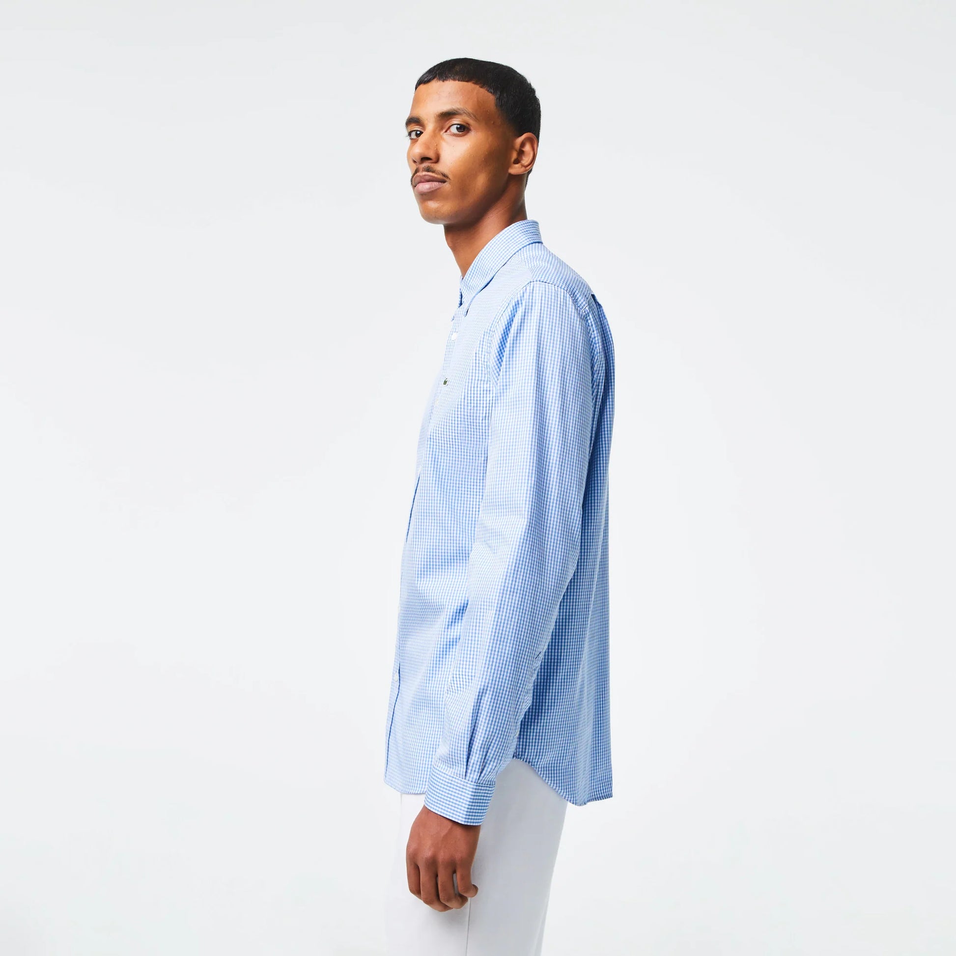 camisa-hombre-de-algodón-a-cuadros-de-corte-regular-blue
