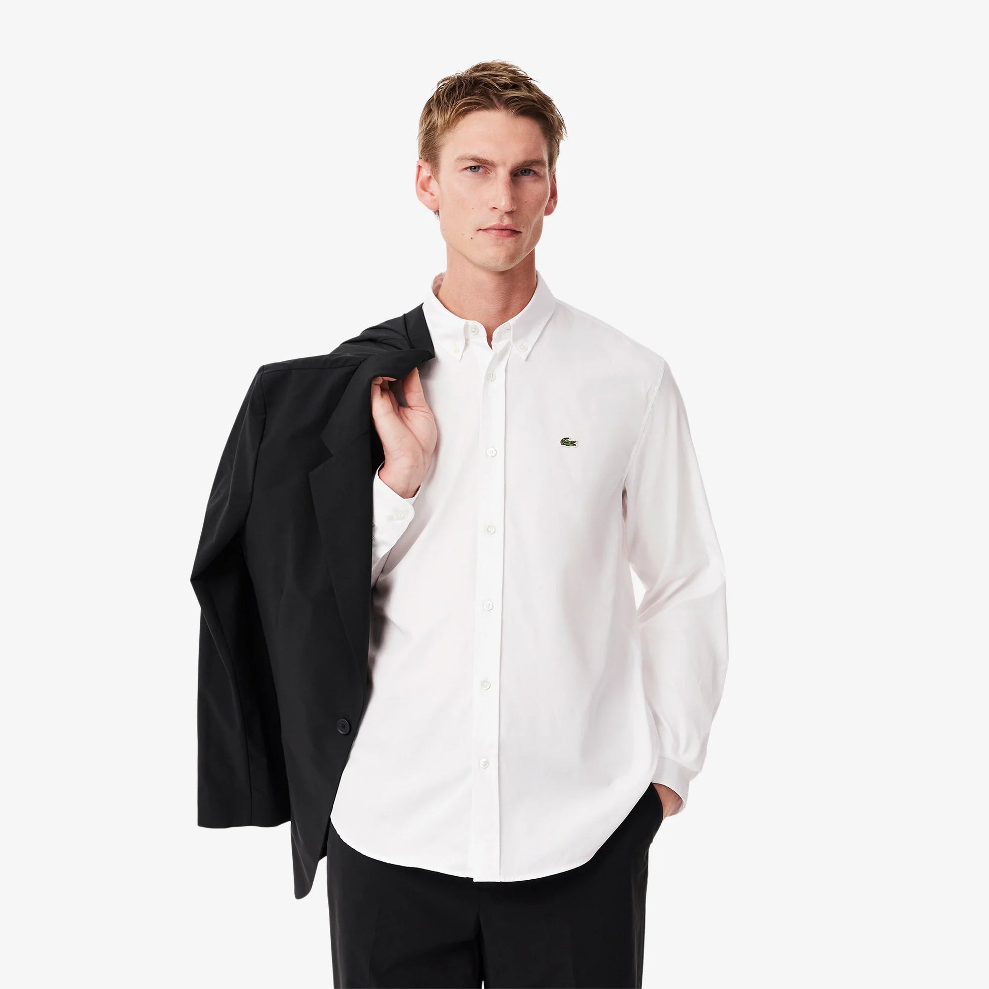 camisa-hombre-regular-de-algodón-negro