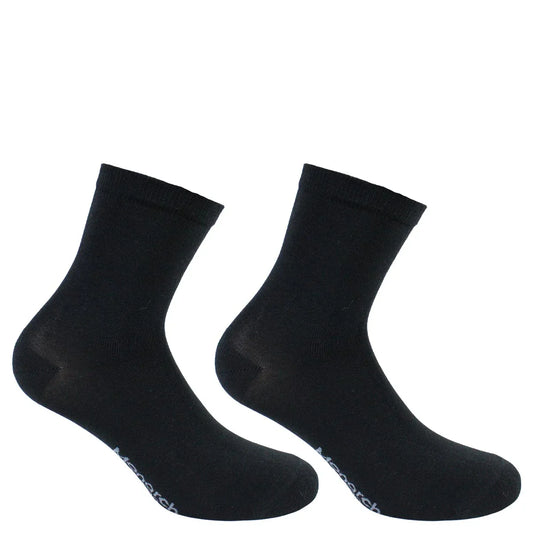 Calcetin Hombre Bamboo 2 Pares Basic Liso 2/4 Negro