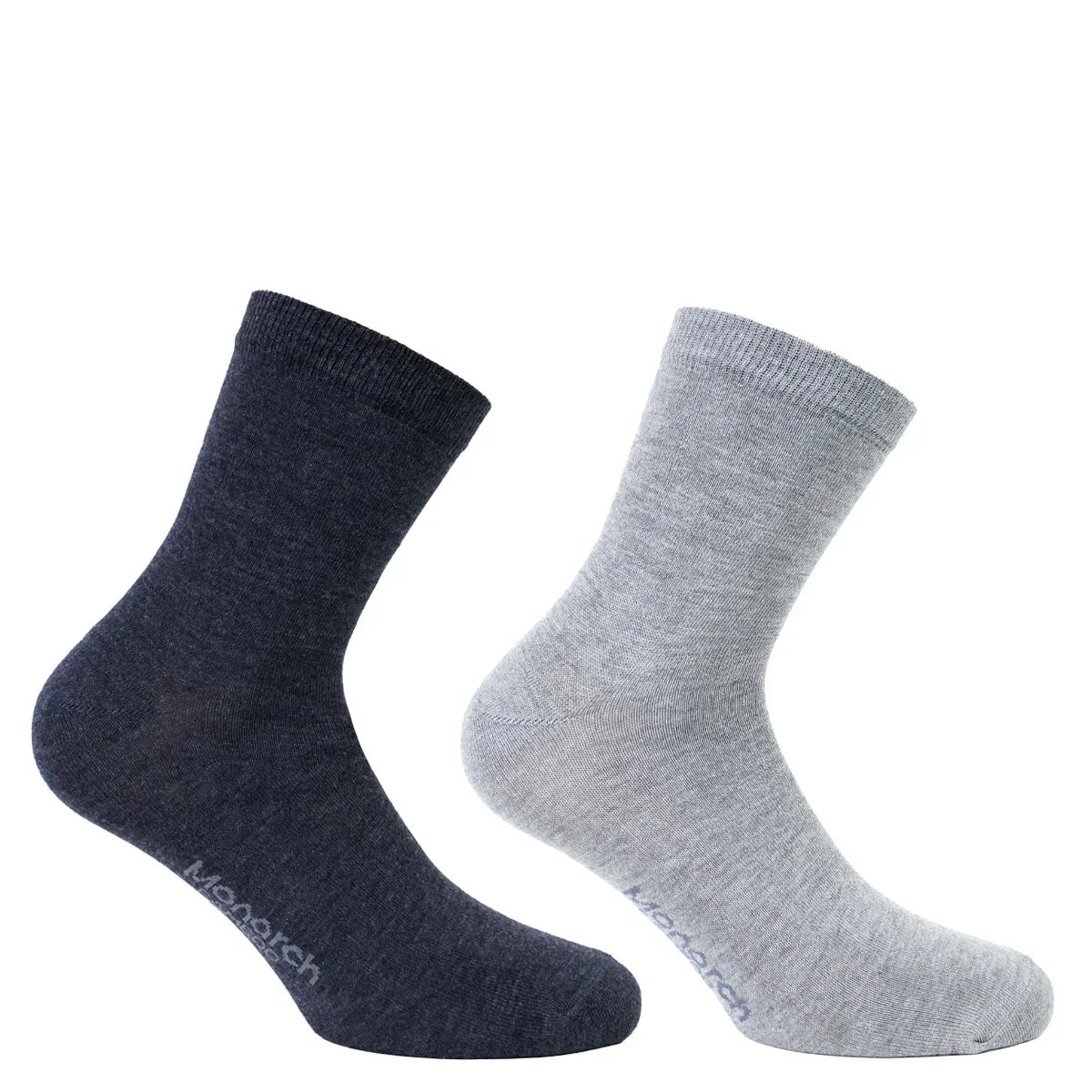 Calcetin Hombre Bamboo 2 Pares Basic Liso 2/4 Gris