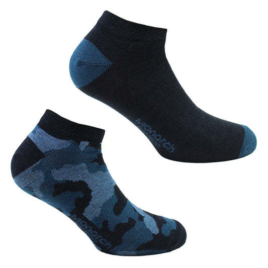 Calcetin Hombre Bamboo 2 Pares Camuflaje Azul
