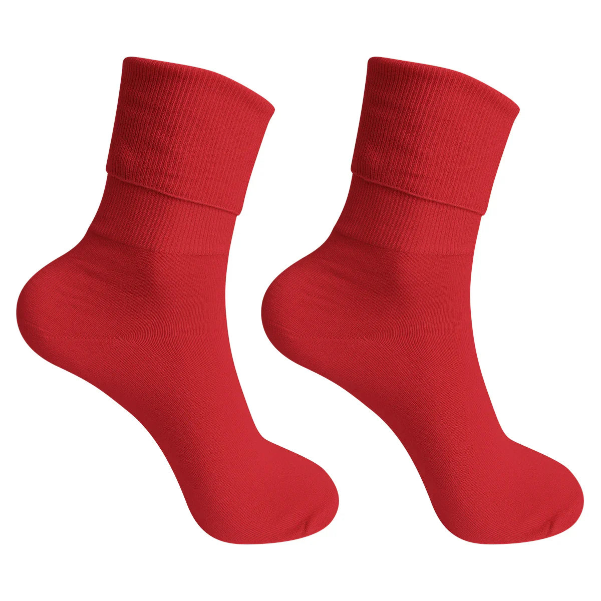 Calcetines Mujer 2 Pares Bamboo Puño Suave Rojo
