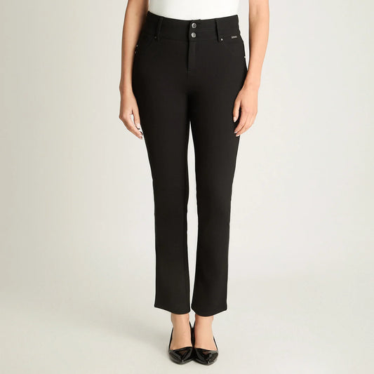 Calza Mujer Recta Dos Botones Negro