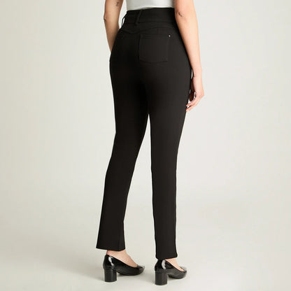 Calza Mujer Recta Dos Botones Negro