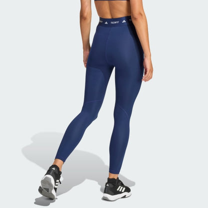Calza Mujer 7/8 TECHFIT Tiro Alto Azul