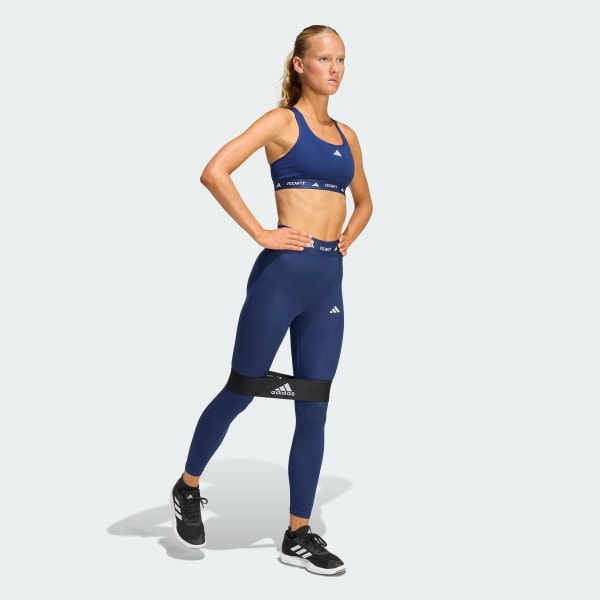 Calza Mujer 7/8 TECHFIT Tiro Alto Azul