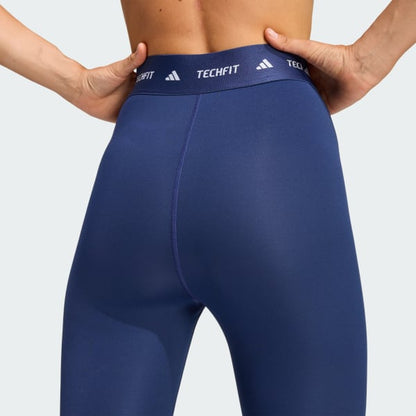 Calza Mujer 7/8 TECHFIT Tiro Alto Azul