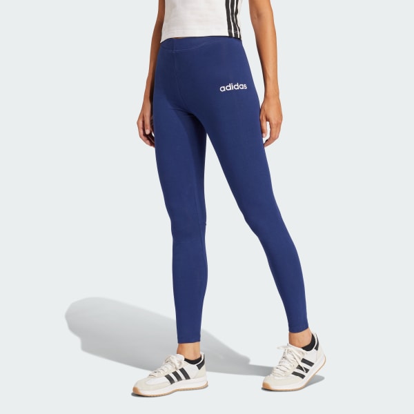 Calza Mujer de Algodón Essentials Linear Azul