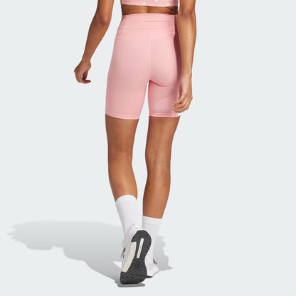 Calzas Mujer Cortas Optime Essentials Stash Pocket 7 Pulgadas Semi Pink Spark