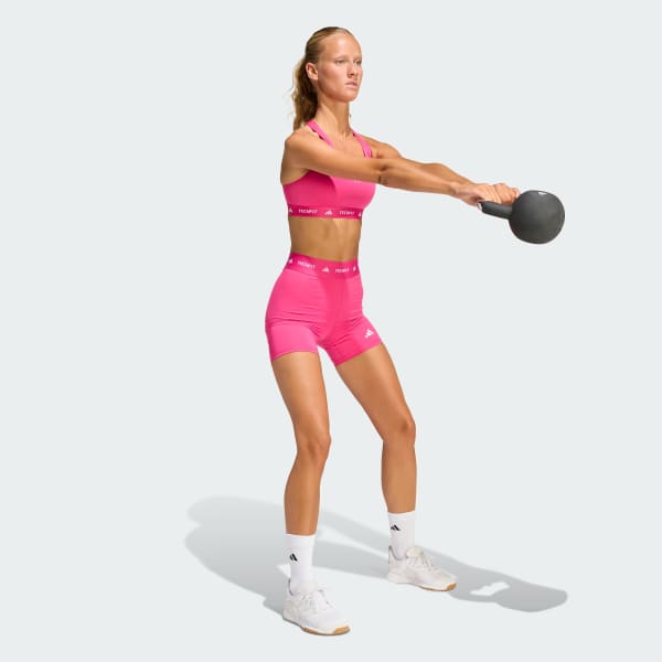 Calza Mujer cortas TECHFIT Magenta