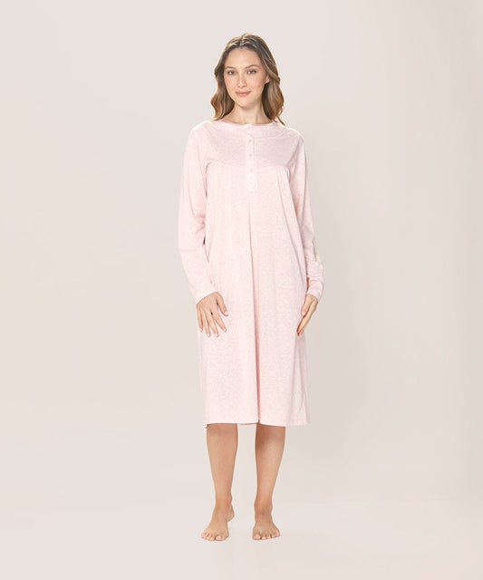Camisa De Dormir Mujer Cotton Coral