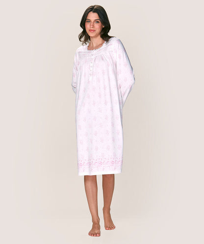Camisa De Dormir Mujer Cotton Estampado Rosa
