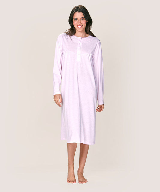 Camisa De Dormir Mujer Cotton Rosa