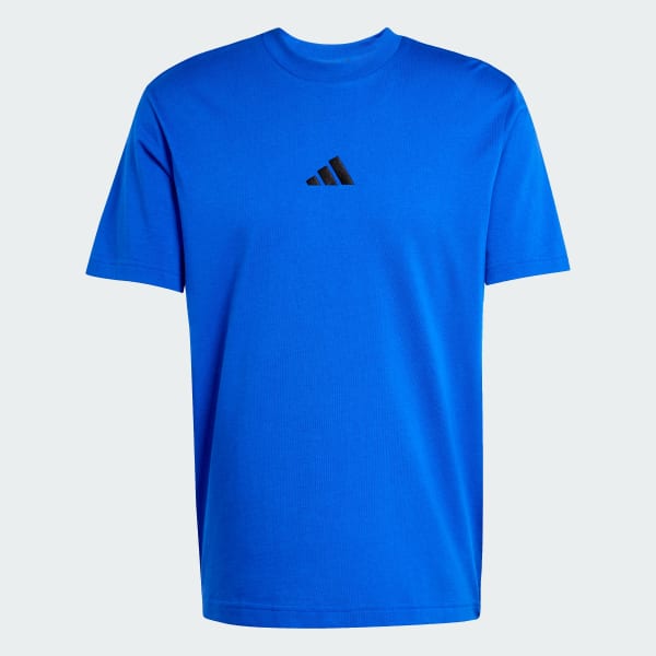 Polera Hombre Essentials Small Logo de Punto Sencillo Azul