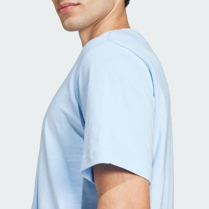 Polera Hombre Essentials Small Logo de Punto Sencillo Celeste