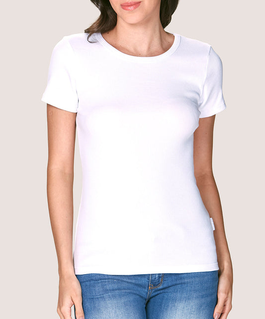 Camiseta Mujer Cotton Rib Manga Corta Blanco